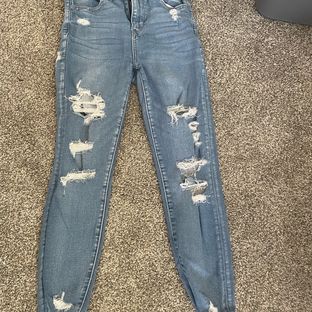 Distressed Blue Jeans for Women